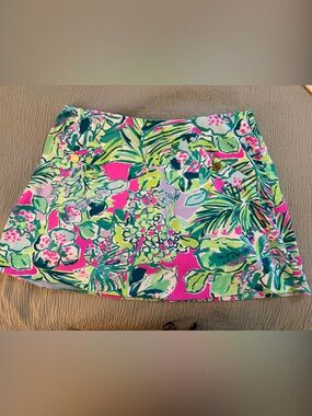 Lily Pulitzer Floral Stretch Women's Skort - Pink & Green